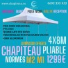 Chapiteau aluminium norme M2 anti feu  hexagonal 50mm toit 520g m2 PVC  /tente/abri/barnum imperméable professionnel