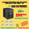 Caisson conteneur isotherme noir 90l avec 6 bacs gastronormes GN1/1 65mm en stock